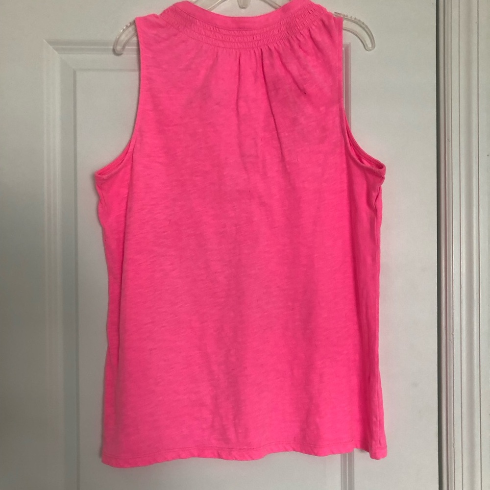 Lilly Pulitzer Essie Neon Pink Sleeveless Tank Top - Picture 3 of 4